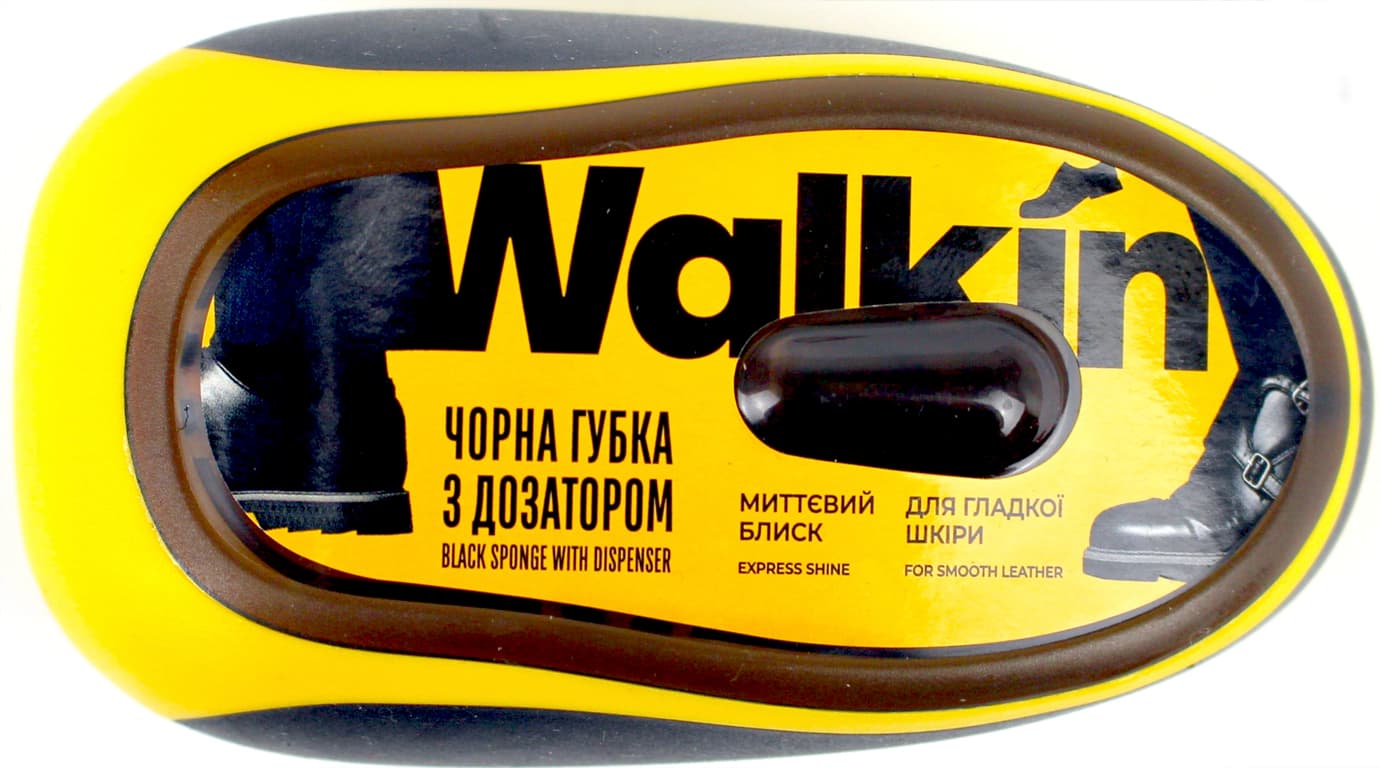 Губка "Walkin" для гл.шкіри з дозатором чорн. WK005 №1651(12)