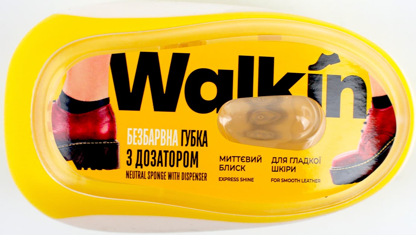 Губка "Walkin" для гл.шкіри з дозатором безбарвна №1644/WK004(12)