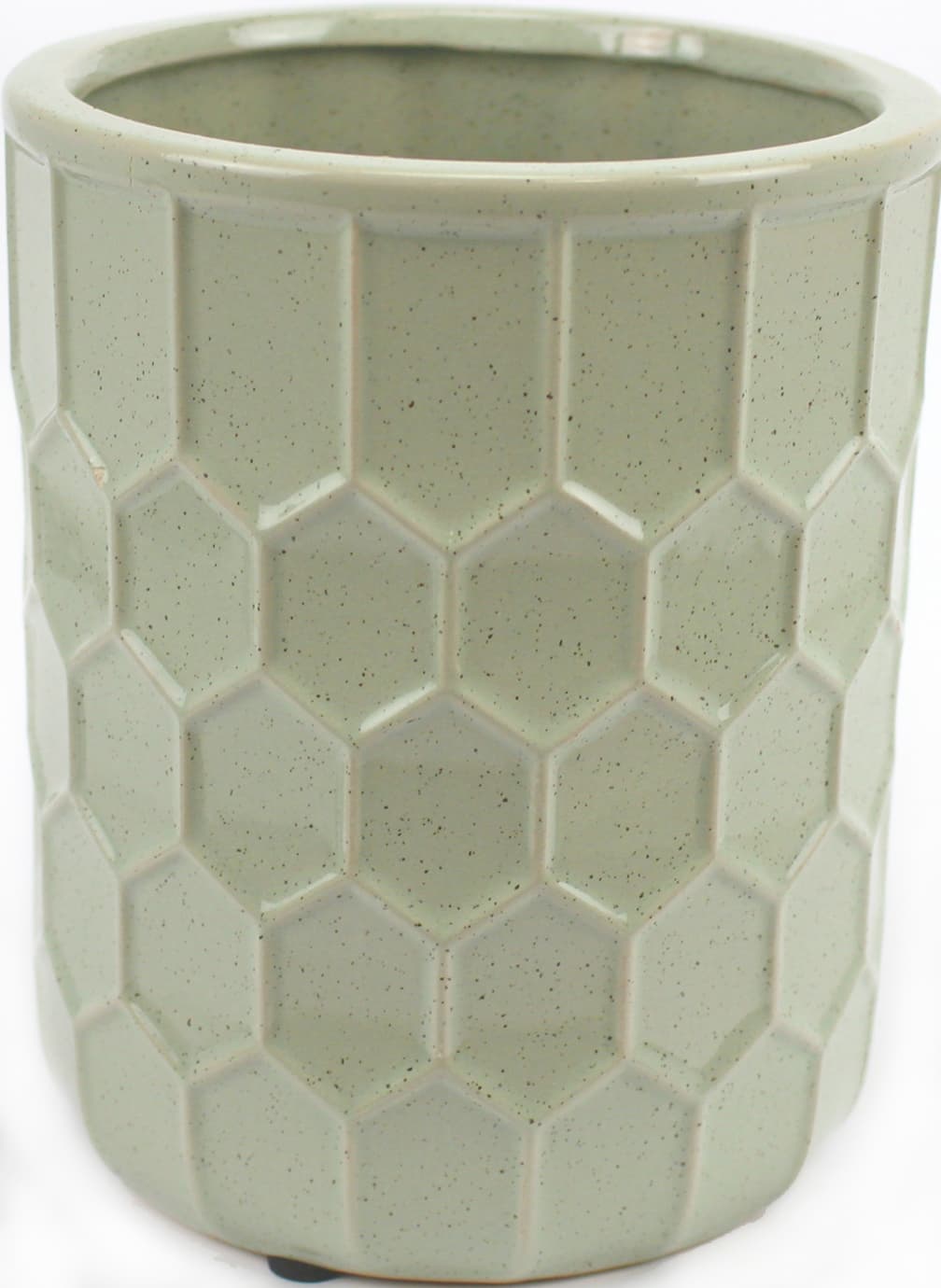 Кашпо керам. "Led Honey" 13,5х13,5х16см,мікс,без піддона №A040068(18)