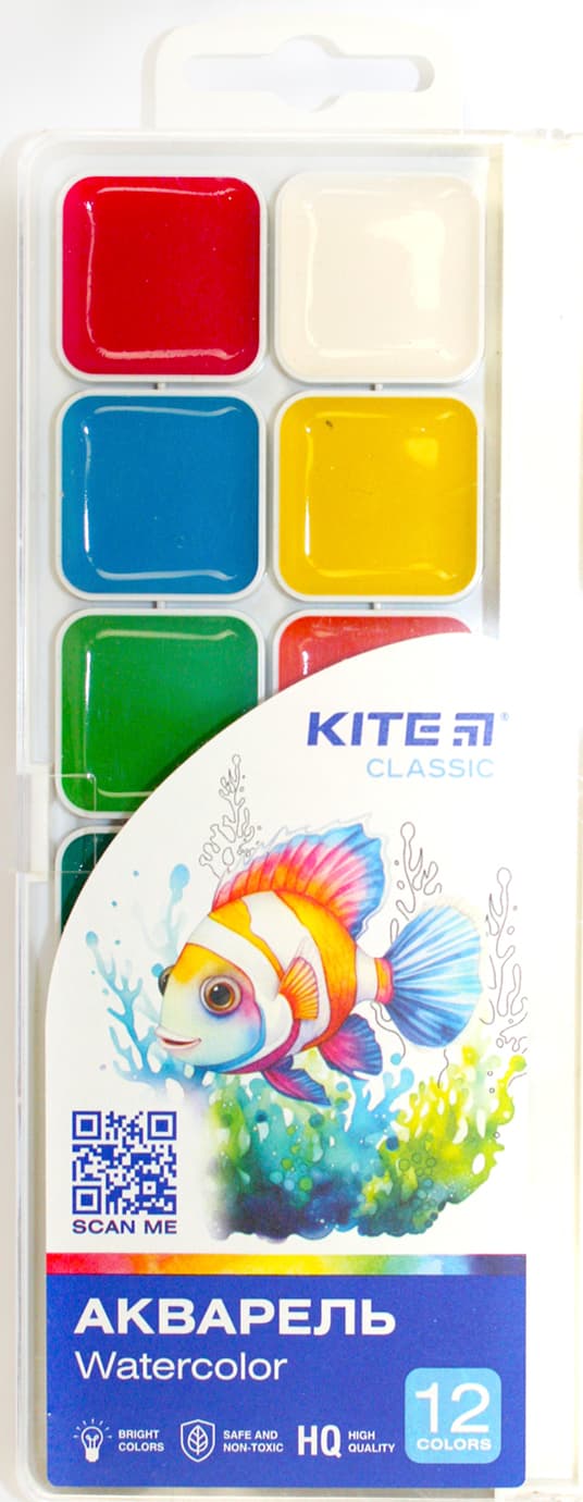 Акварель 12 кольор. "Kite" "Classic" №K-061(12)