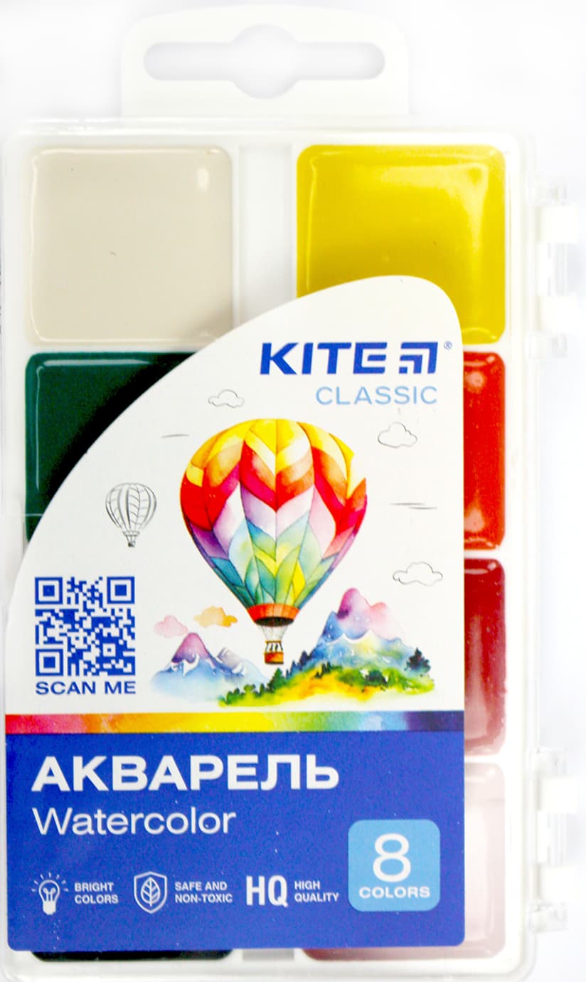 Акварель 8 кольор. "Kite" "Classic" №K-065(42)