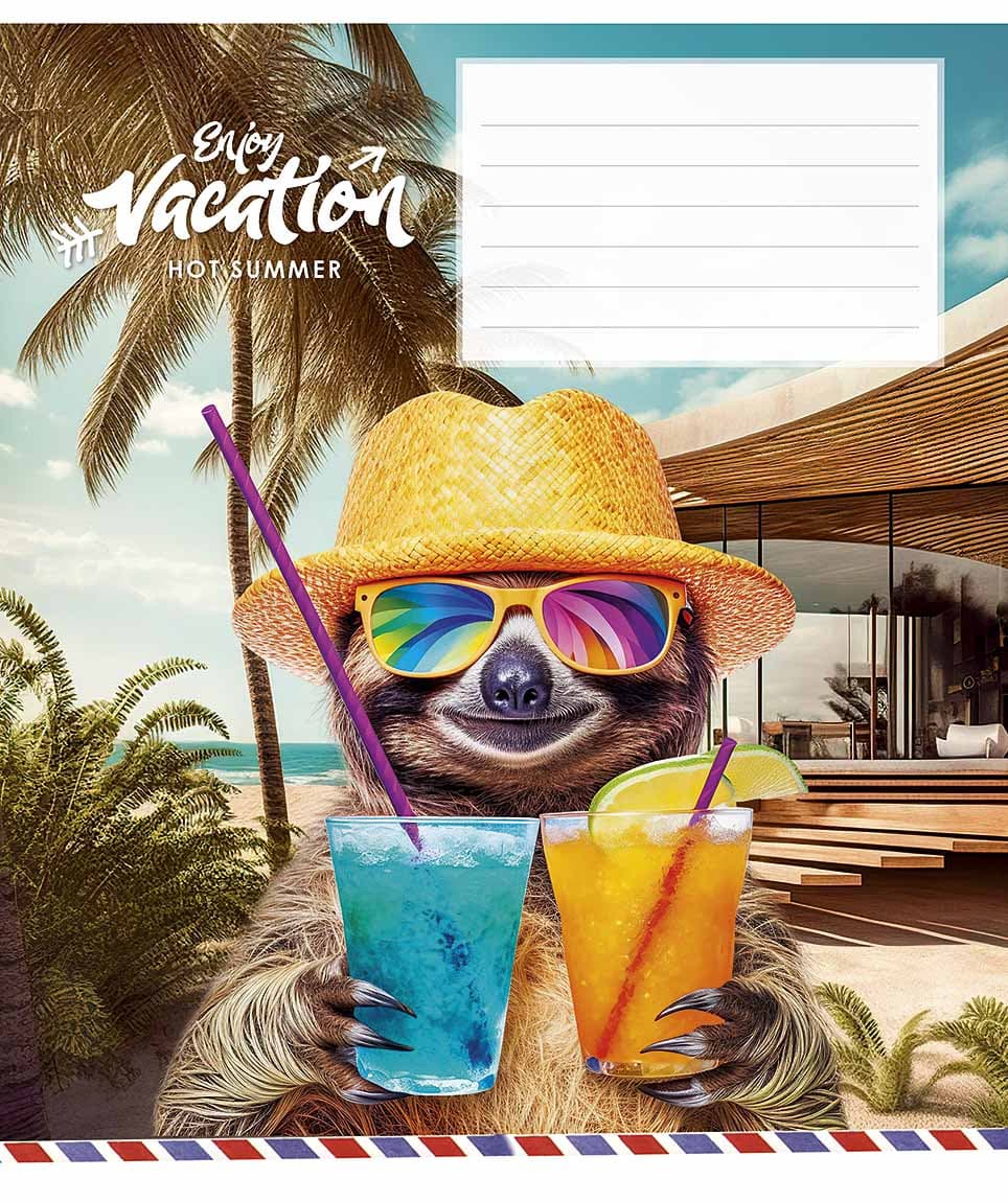Зошит 12арк. лін. Школярик "Cool vacation" ВД-лак №012-3318L(30)(300)