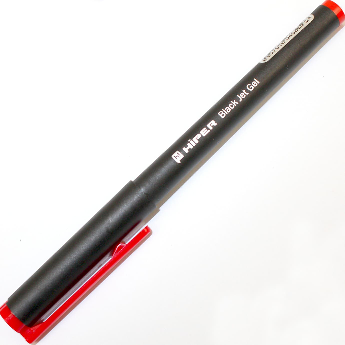 Ручка гел. "Hiper" №HG-155 Black Jet 1мм красная(10)(100)