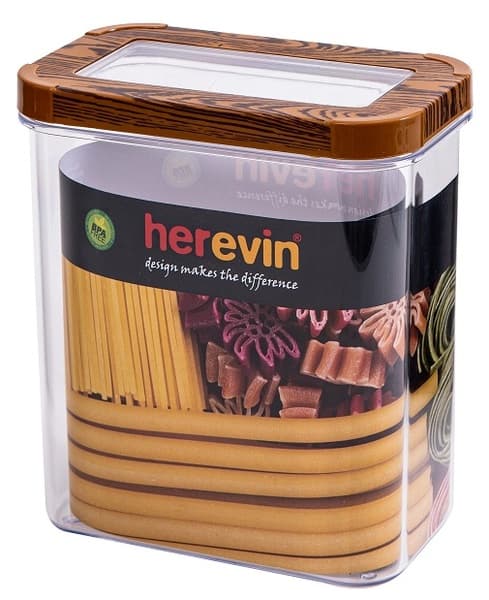 Контейнер для харч. прод. пласт. "Herevin Wood" Transparent Lid 1,8л №161207-003