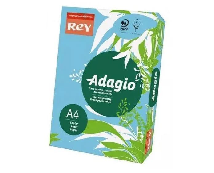 Бумага цветн. А4 80г/м паст. Rey Sky 86 (нежно-голубой)(500)(2500)