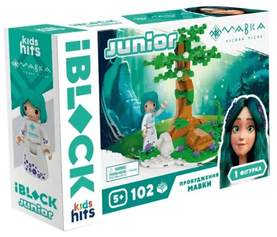 Конструктор "IBlock Junior" Мавка, 102дет.,фігурка,наліпки,тату,24х6х16см №PL-921-519(24)