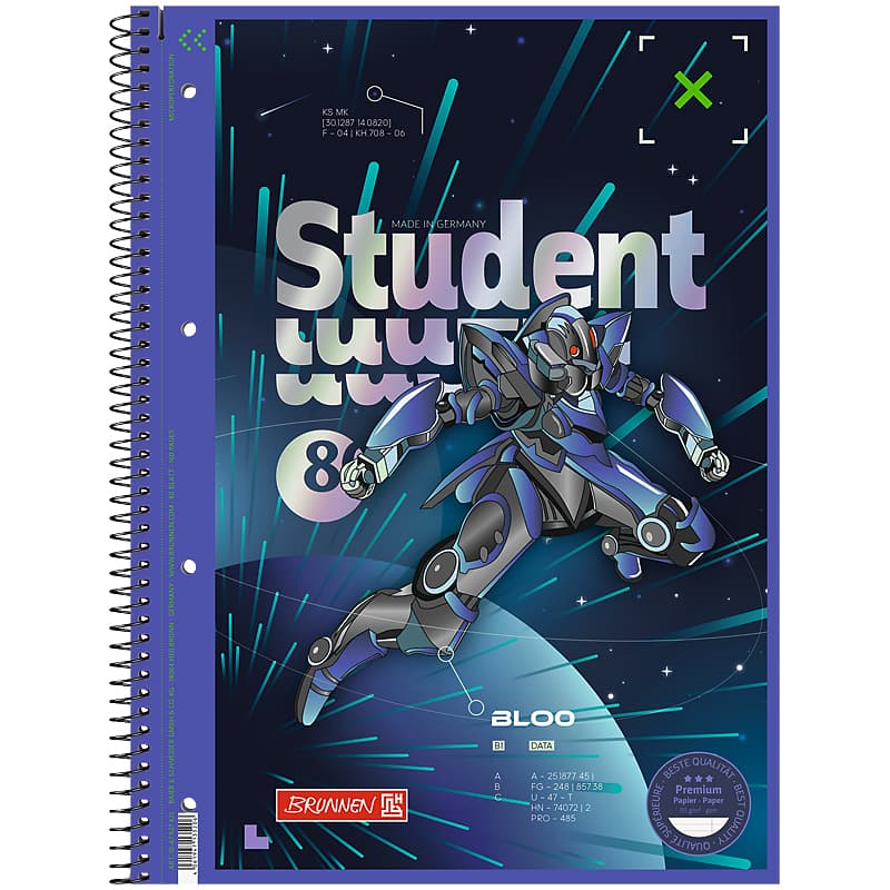 Колледж-блок А4 80л. лин. "Brunnen HK" Premium Robot Heroes №10-679 27 421(5)