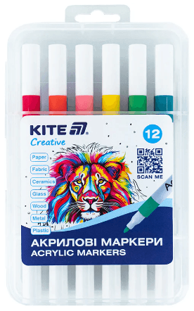 Набір маркерів акрил. "Kite" Creative №K-1156 12шт(25)(100)