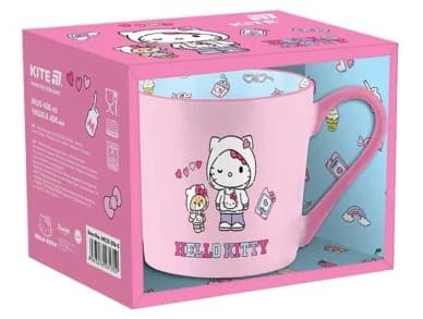 Чашка керам. 400мл "Hello Kitty" в подар. кор-ці №HK25-216-5/Kite/(36)