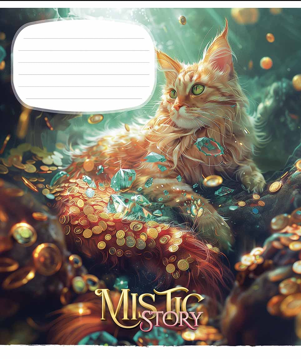 Зошит 18арк. кліт. Школярик "Mistic story"глітер №018-3441K(25)(250)
