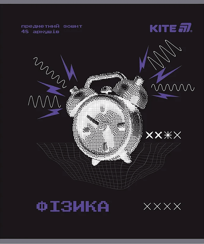Зошит 48арк. кліт. "Kite" Предметка-Фізика гібр лак+УФ,Techno №K25-240-2(10)(200)