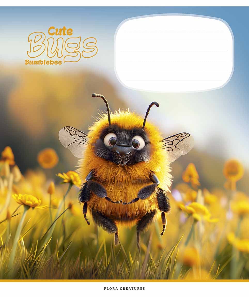 Зошит 12арк. кліт. Школярик "Cute bugs" ВД-лак №012-3462K(30)(300)