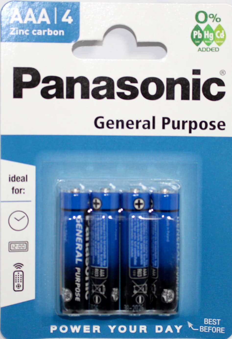 Батарейки Panasonic General Purpose R-03/блістер 4шт (12)(60)