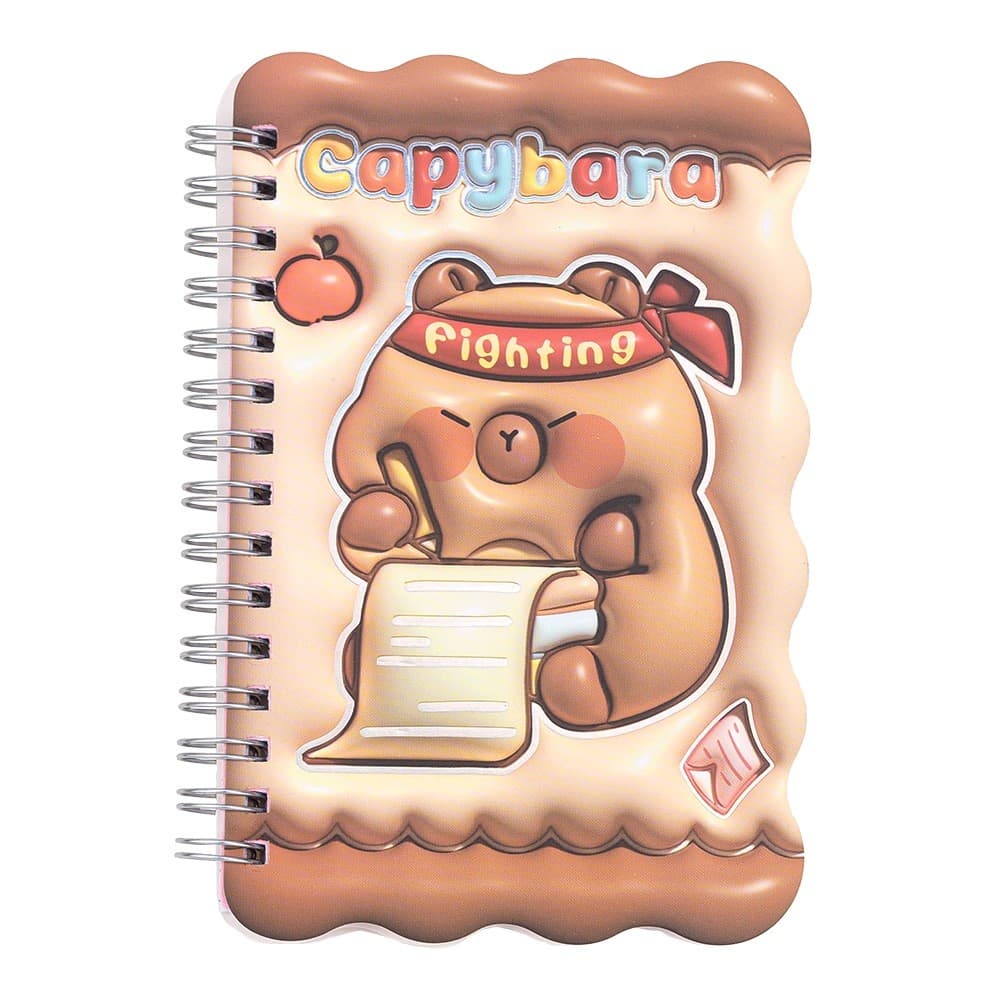 Блокнот пруж. бок. А6 60л. клет. тв. обл. ассорти "Kids line. Capybara" №ZB.700026/Zibi/
