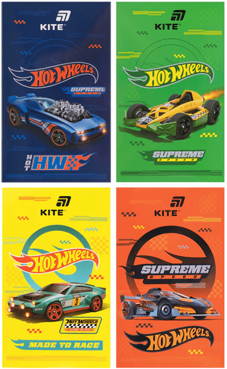Блокнот А6 50л. б/лин. тв. обл. Hot Wheels №HW26-195/Kite/(12)