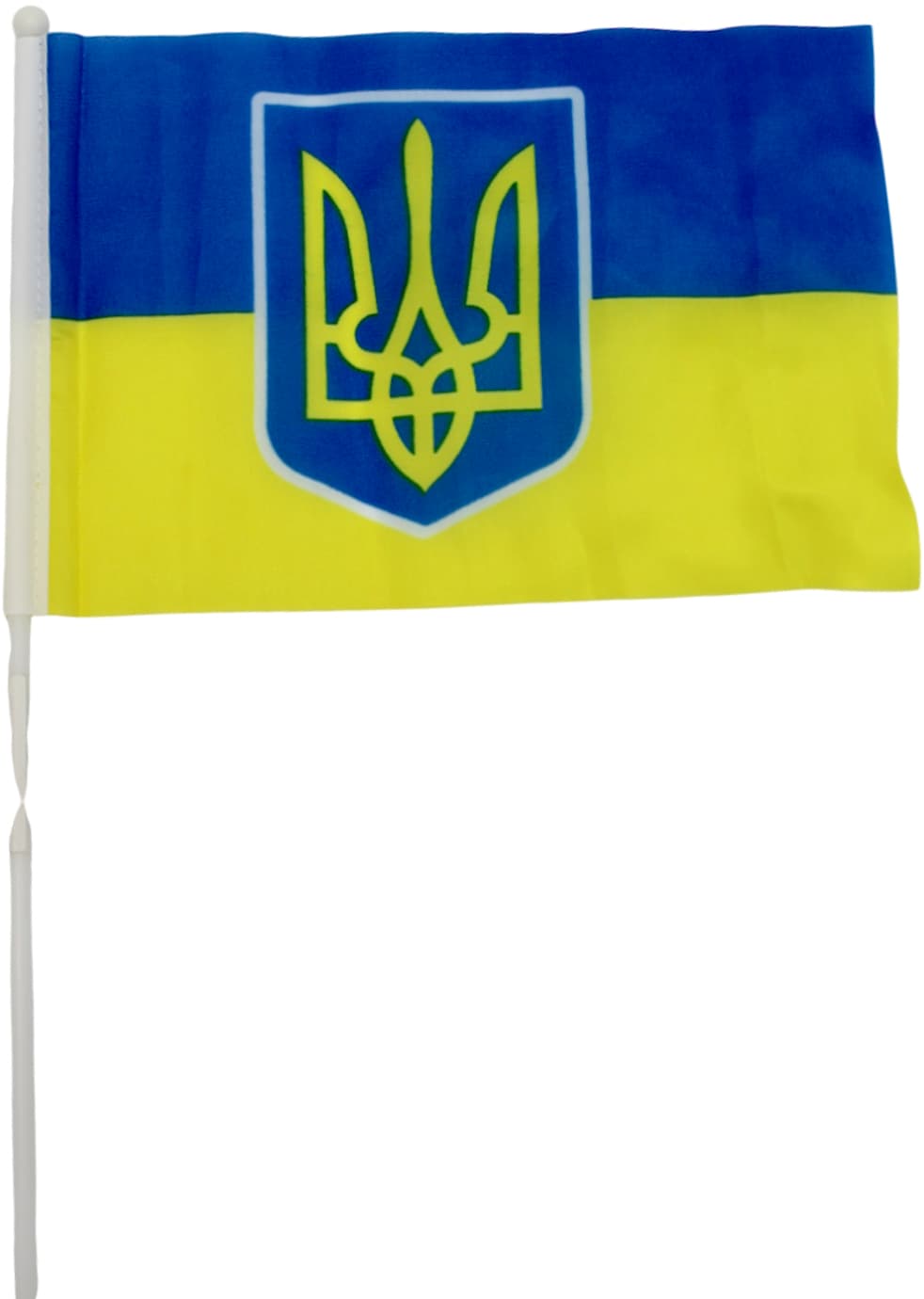 Прапорець України герб 21х14см №780011(10)(2500)