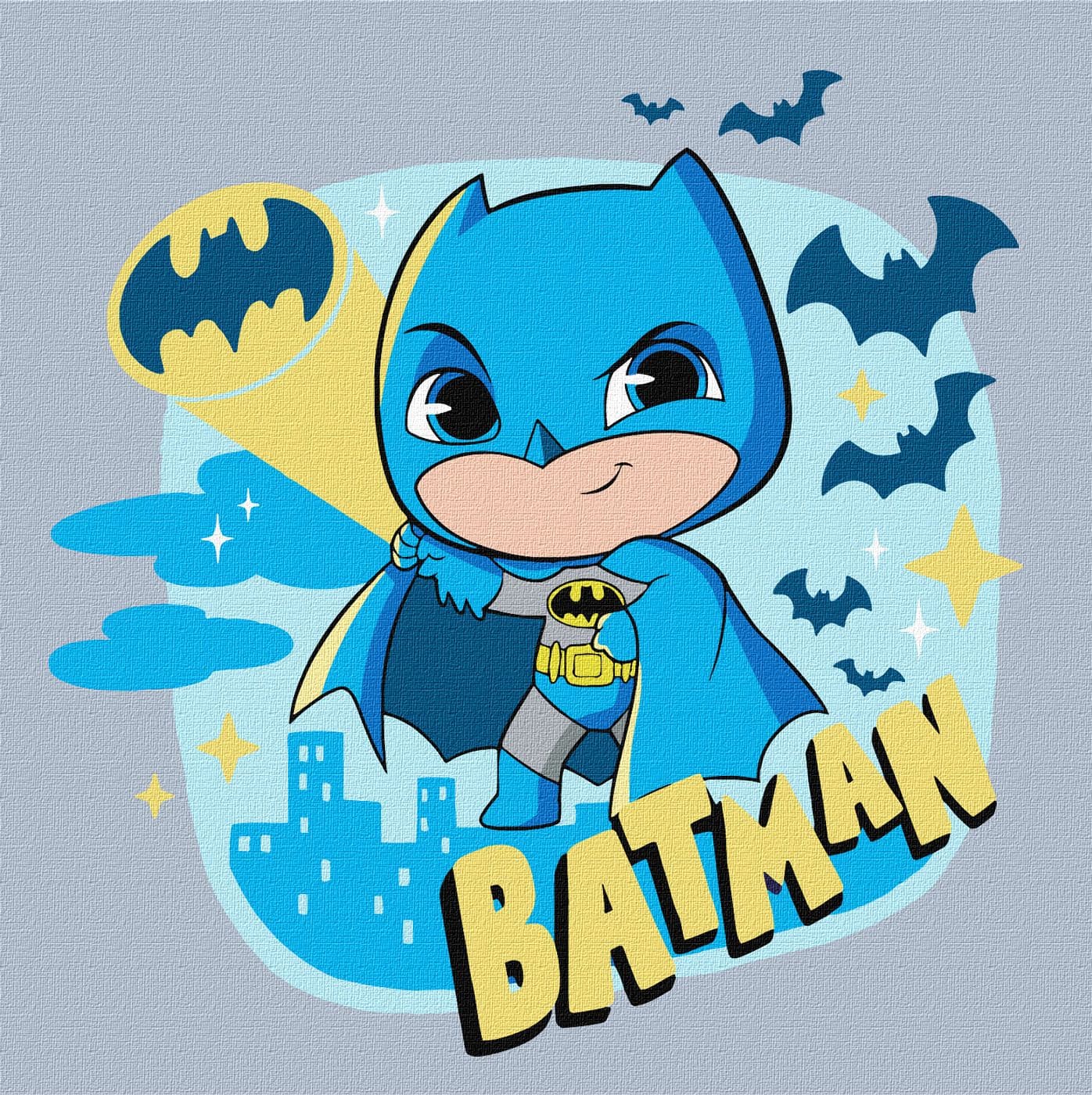 Картины по номерам акрил. для детей "Batman: Герой тьмы" 25х25см №KHO1342/Идейка/