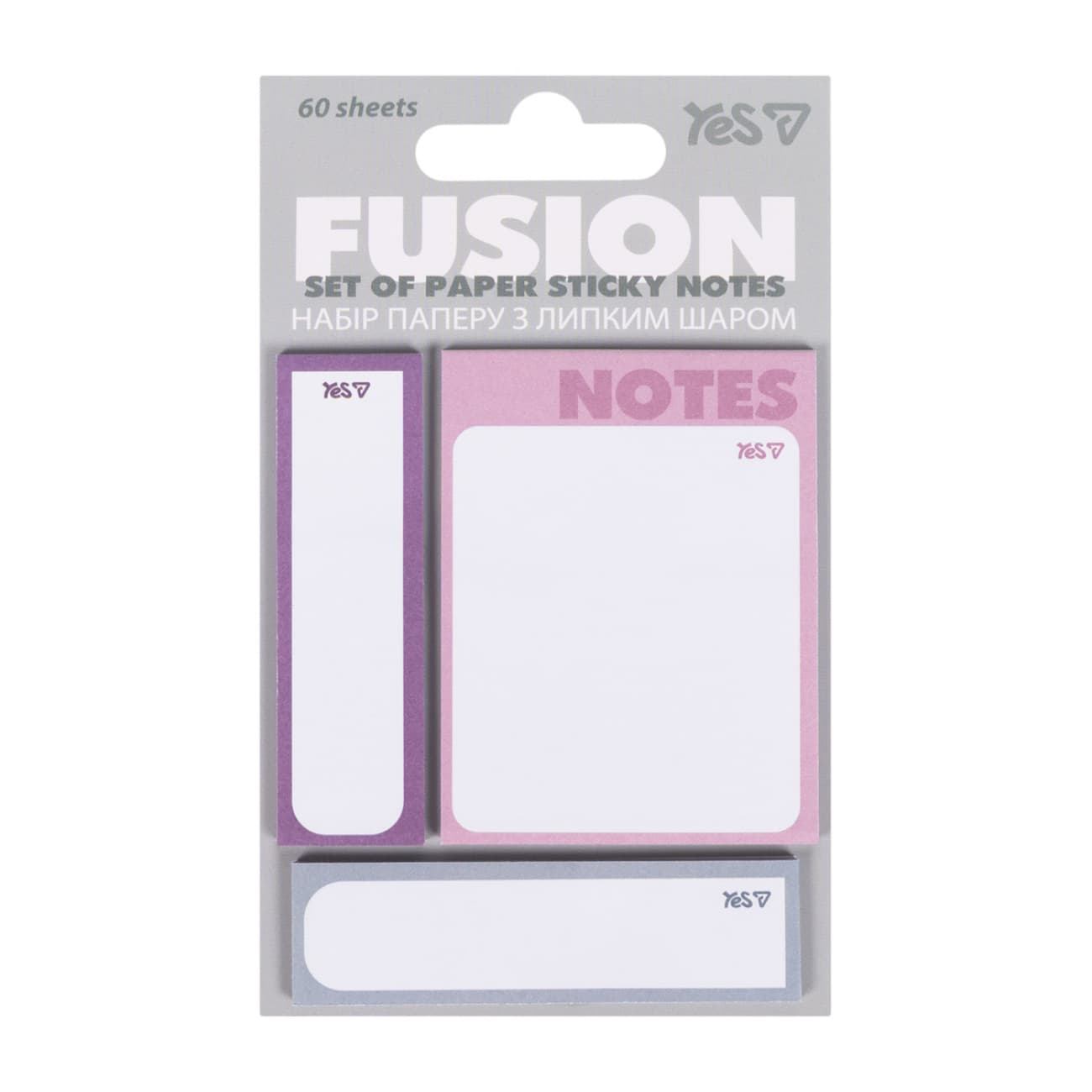 Блок/зам. липк. краєм 60арк. "Yes" Fusion Notes №170480(12)