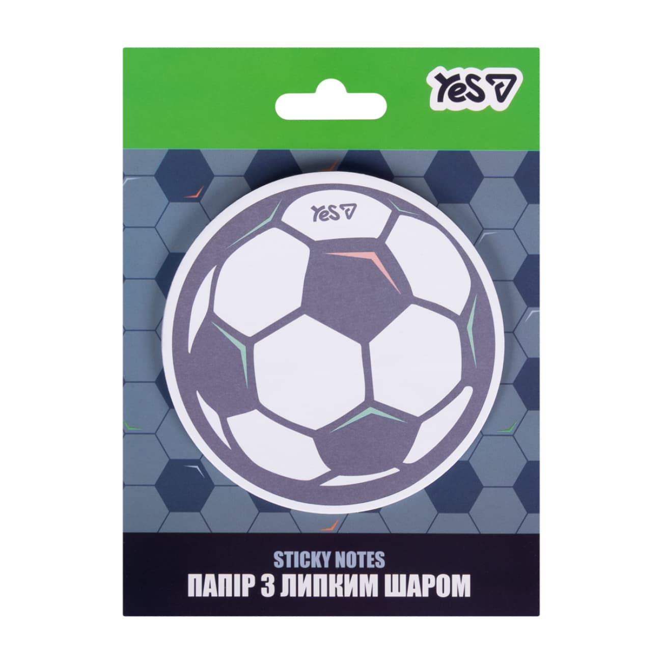 Блок/зам. липк. краєм фігурний 40арк. "Yes" Football №170471(12)