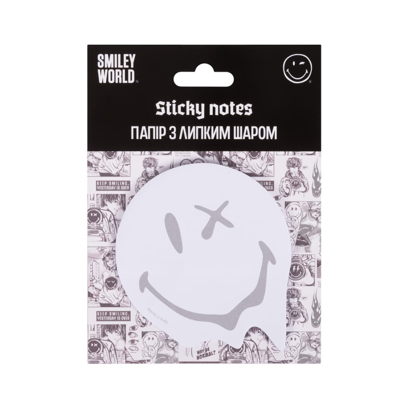 Блок/зам. липк. краєм фігурний 40арк. "Yes" Smiley World №170488(12)