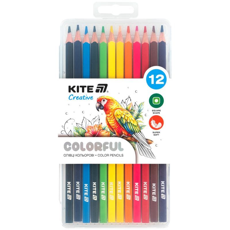 Олівці кольор. 12 кольор. "Kite" №K-1056-1 Colorful