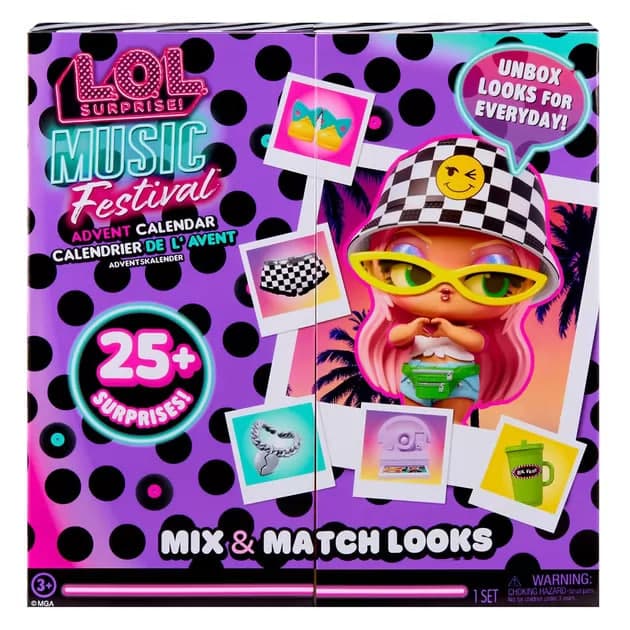 Ігровий набір з лялькою "L.O.L.Surprise!–Music Festival"–Адвент-календар,25сюрп.№256595
