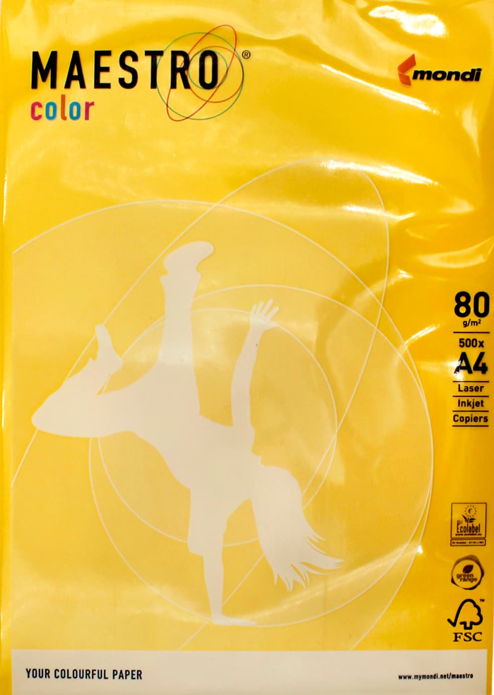 Папір кольор. А4 80г/м Maestro Color Mustard IG50 (гірчичний)(500)