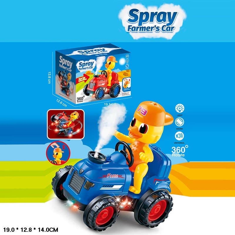 Машина в кор-ке,19х12,8х14см,с паром,2 цветн.микс №HG788-4 КИ