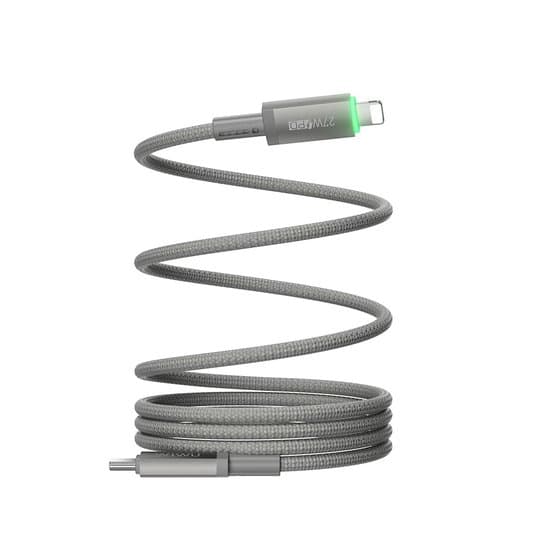 Кабель USB > lihgtning Wiwu №Wi-C083 магнітний, швидка зарядка 27W 1м grey