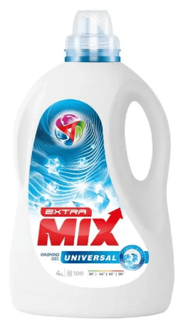 Прал. порошок рідкий 4л гель "Extra mix" універсал(4)