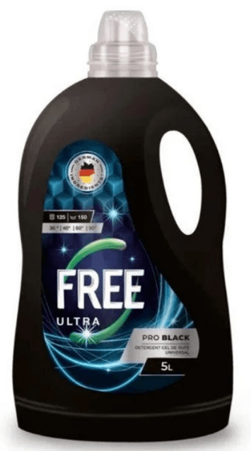 Прал. порошок рідкий 5л гель "Free" Ultra Pro Black(4)
