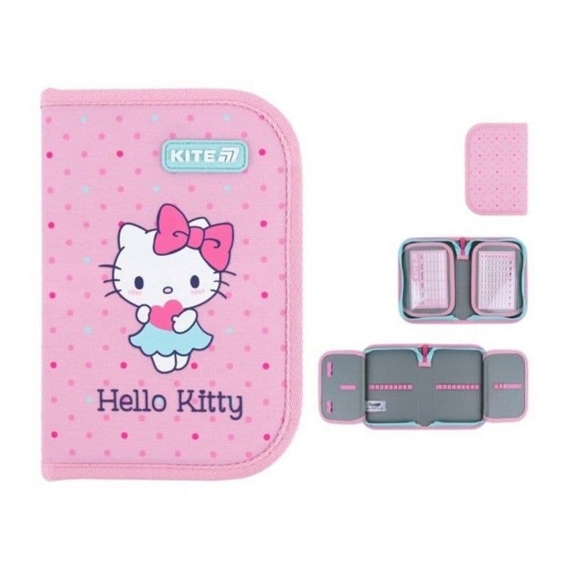 Пенал "Kite" Hello Kitty 1від.,б/н,з 2 відворотами №HK26-622