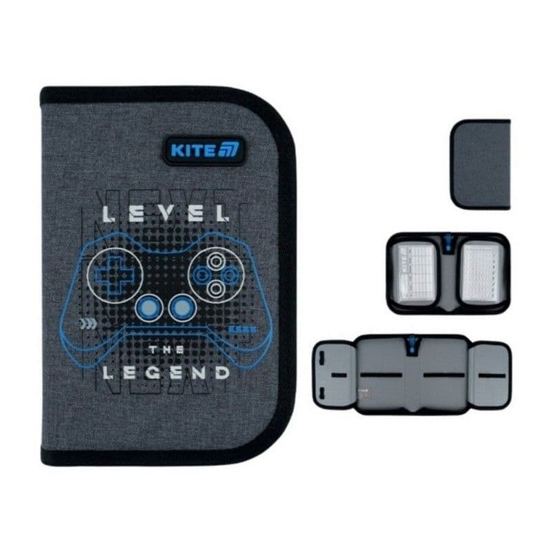 Пенал "Kite" Level UP 1від.,б/н,з 2 відворотами №K26-622-6