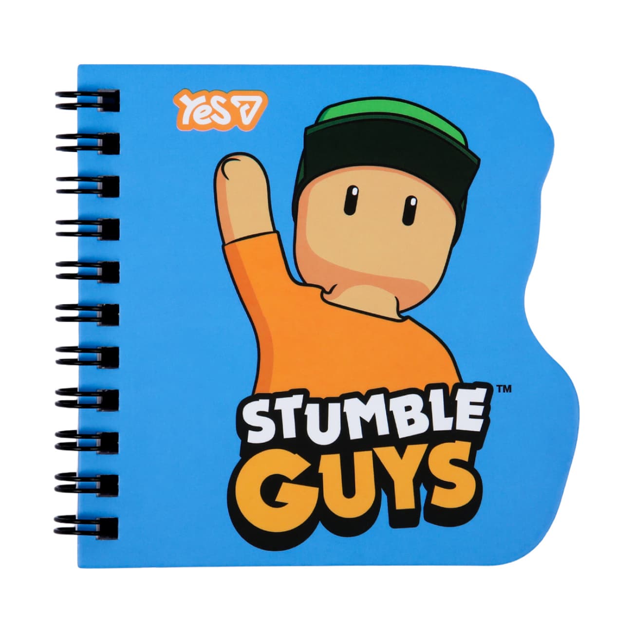 Блокнот пруж. двойн. 100х100мм 30л. клет. "Stumble Guys Blue" фигурн №152186/Yes/(30)(60)
