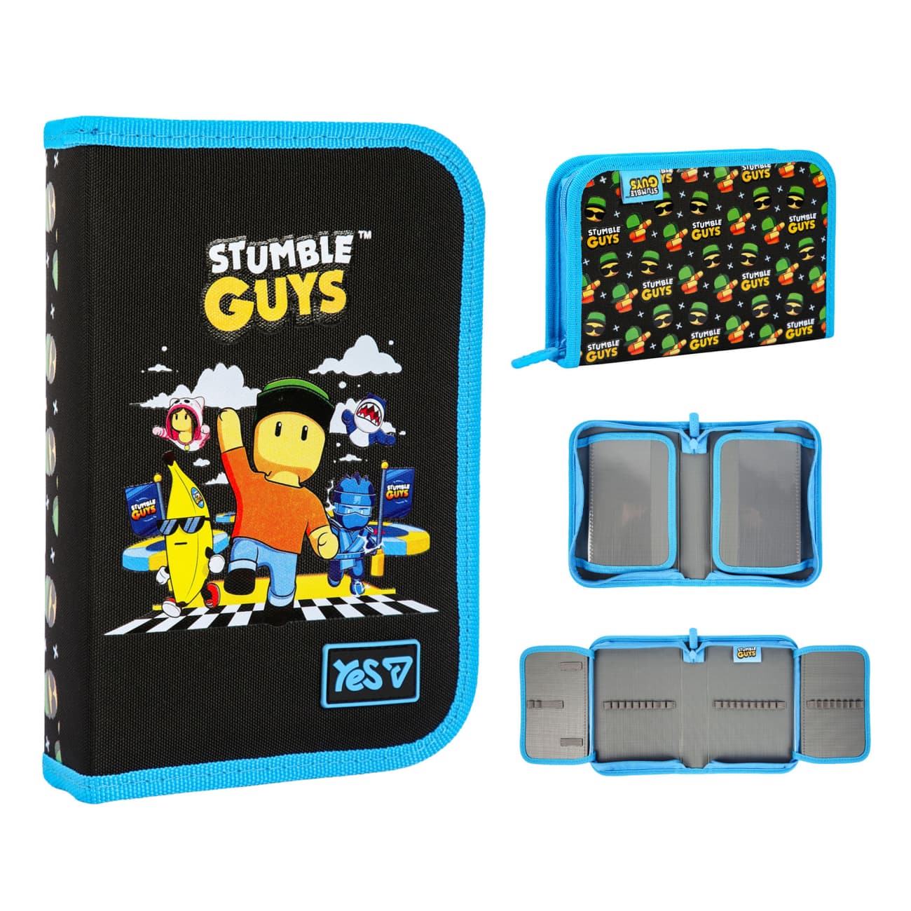 Пенал "Yes" Stumble Guys тв.,одинар.,2клап. №HP-04/533747/Р-26