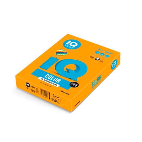 Бумага цветная А4 80 г/м Maestro Color Intensive MO15 Mandarine мандариновая (10)