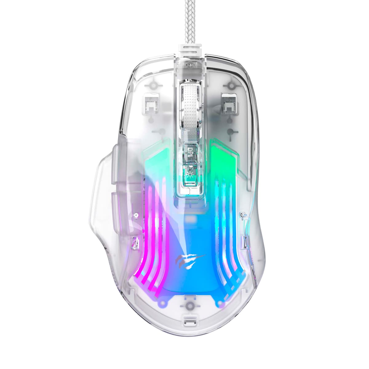 Мишка ігрова Havit HV-MS1011SE USB Transparent White