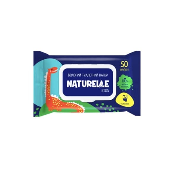 Туалетний папір вологий "Naturelle kidz" (50шт) №1073