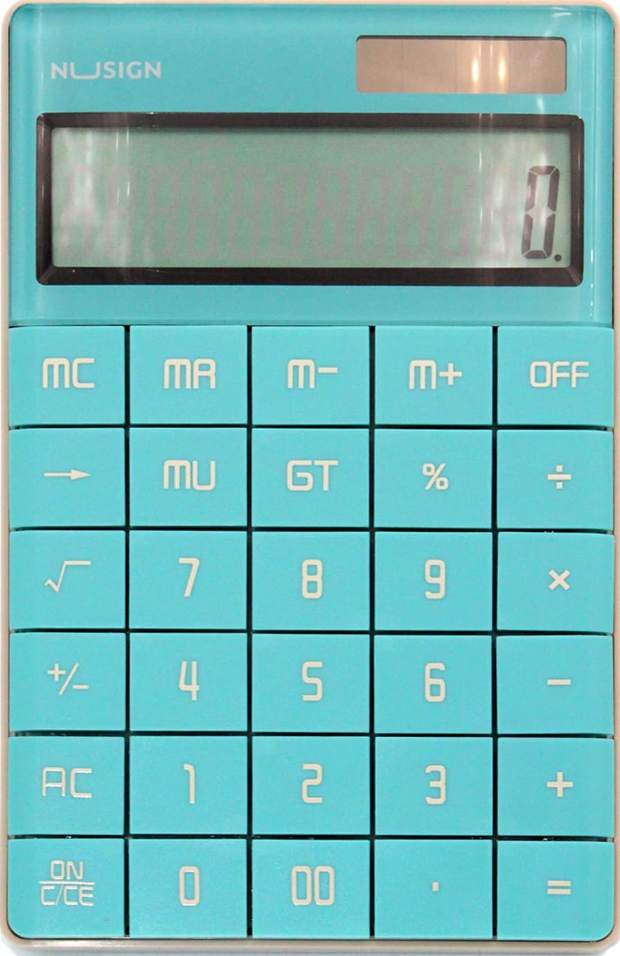 Калькулятор "Deli" №NS041 (12-розряд.) 165х103х12,5мм блакитний(10)
