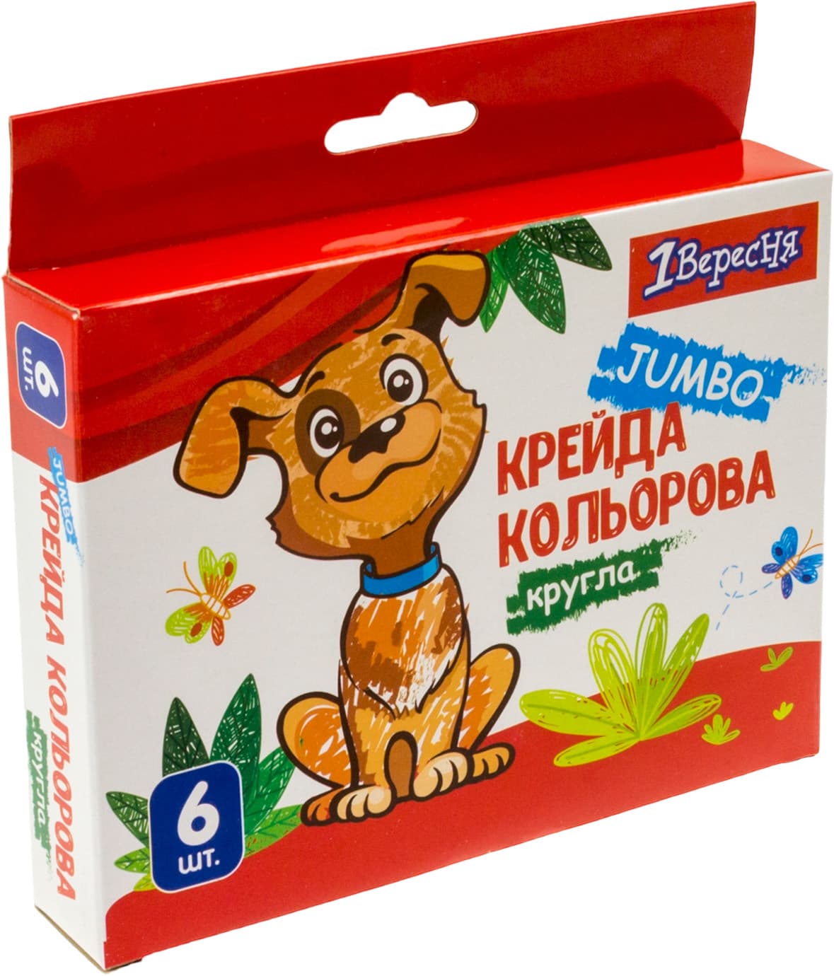 Мел цветной 1 Вересня 6 шт Jumbo Zoo Land (12) (72) 400440