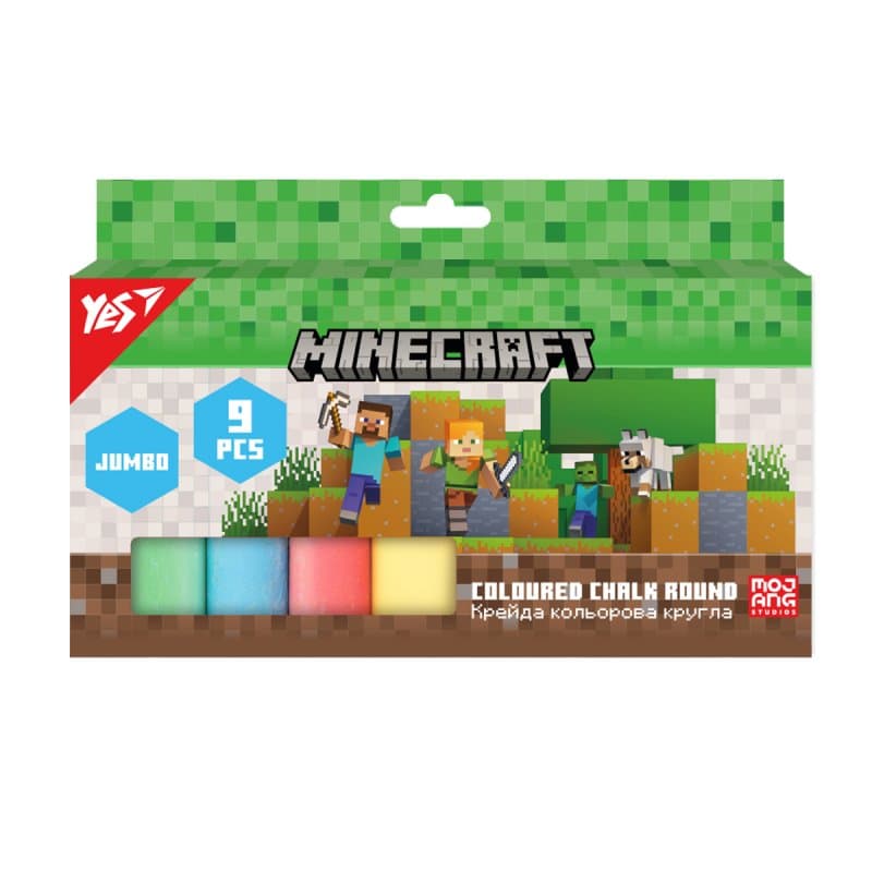 Крейда кольор. "Yes" №400561 9шт Jumbo Minecraft