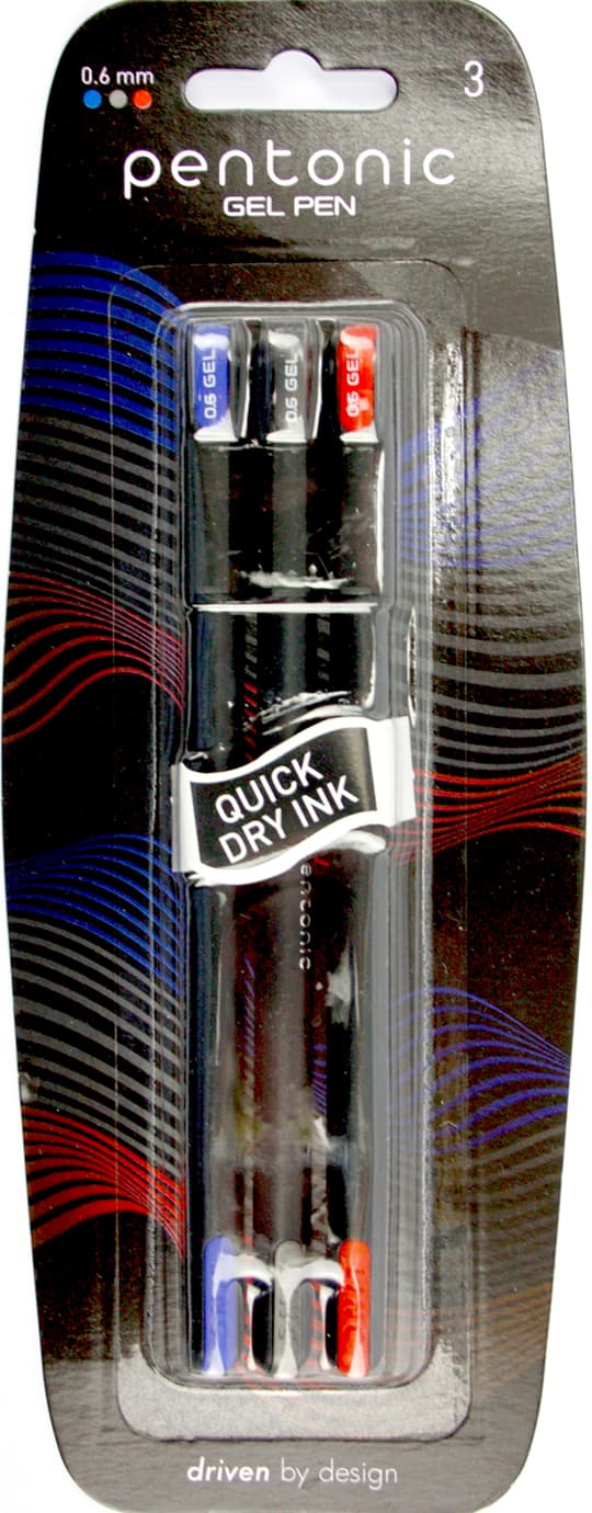 Набор ручек гел. "Linc" №420412 Pentonic 0,6мм 3шт микс(12)