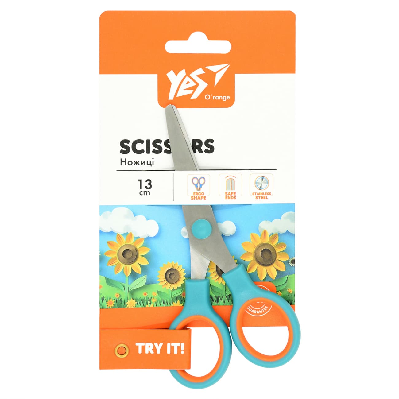 Ножницы дет. "Yes" №480453 O'range Line 13см(12)