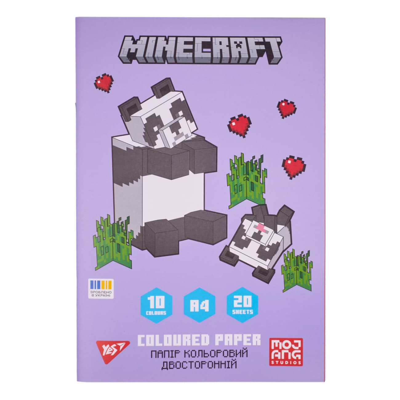Папір кольор. А4 двостор. 20арк./10кольор. Minecraft.Spring №955462/Yes/(50)