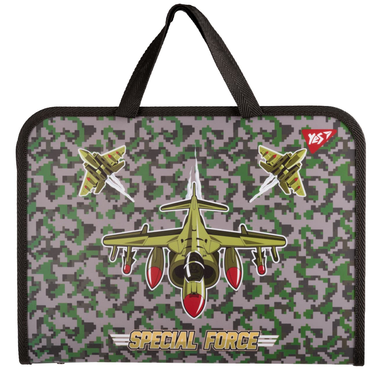 Папка-портфель "Yes" №492243 А4 "Military" с ручками(12)(48)