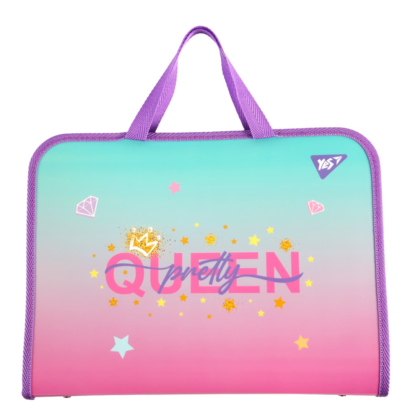 Папка-портфель "Yes" №492312 Glamour на блеск. с ручками(12)(48)