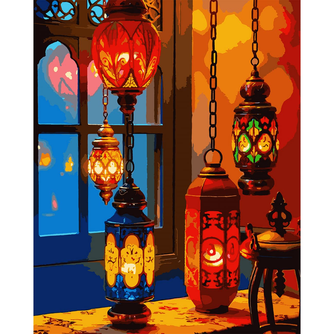 Картины по номерам "Мозаика из света" 40х50см,LED подсветка №955087/Santi/