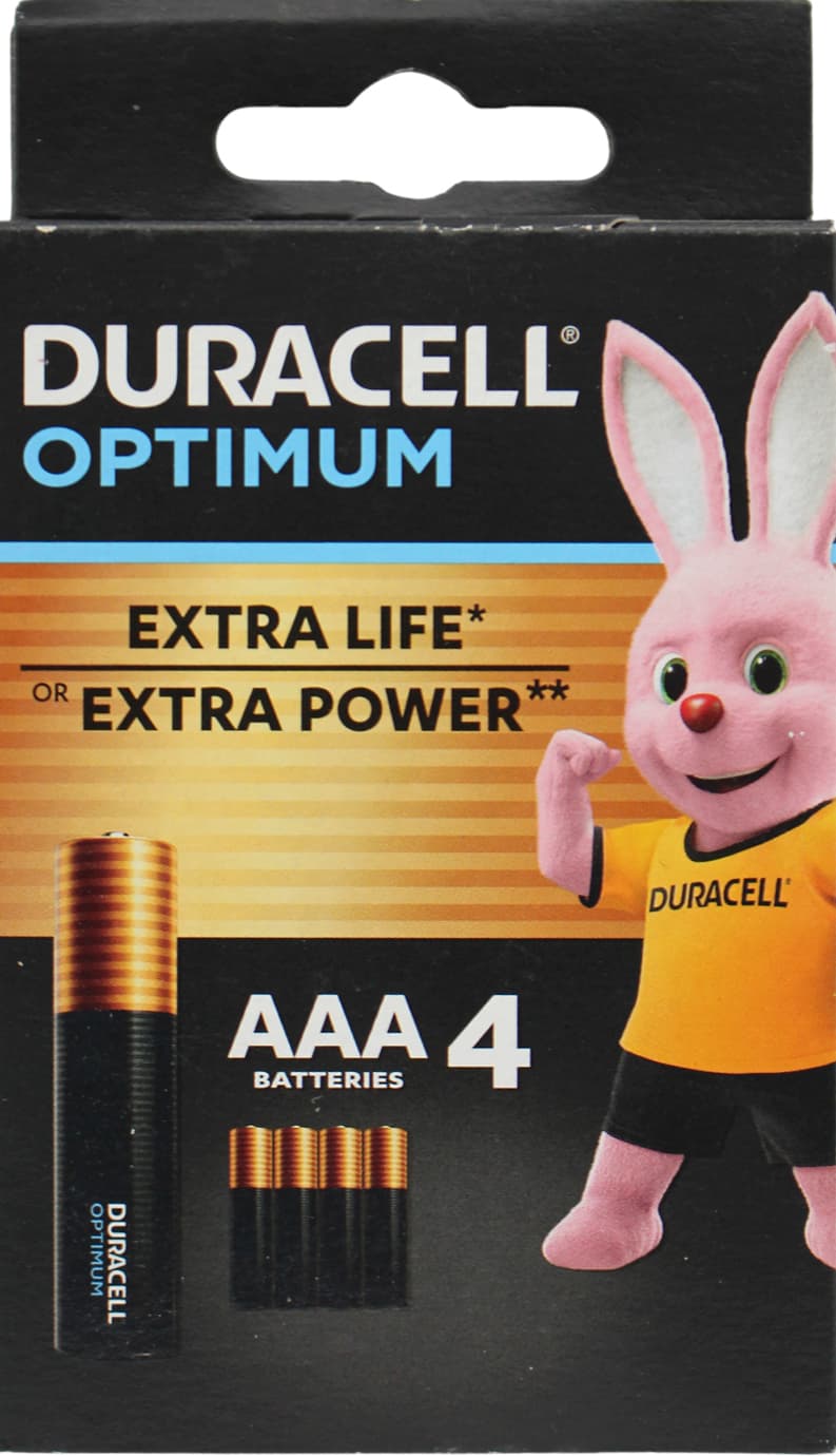 Батарейки Duracell Optimum LR-03/блістер 4шт (8)