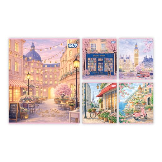 Зошит 48арк. кліт. YES золото+soft touch Travel diary №768563(25)(500)