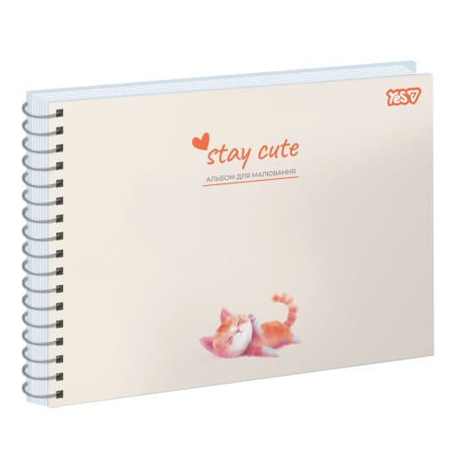 Альбом для малюв. на пруж. 20/100 А4 з перфор. Stay cute №130627/Yes/(8)(192)